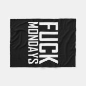 月曜日のおもしろい仕事 フリースブランケット (正面(横))