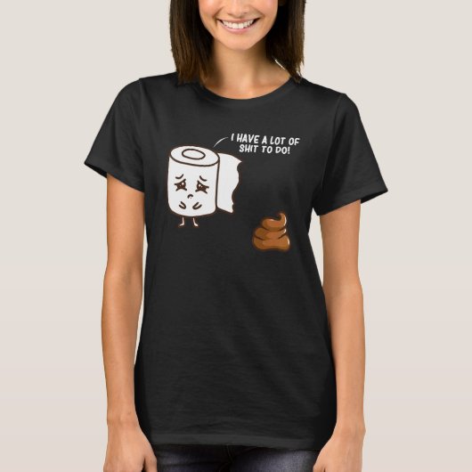 月曜日のオフィスの仕事は、多くの仕事を皮肉る Tシャツ (正面)