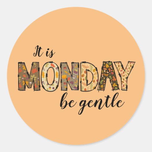 月曜日のシール ラウンドシール (正面)