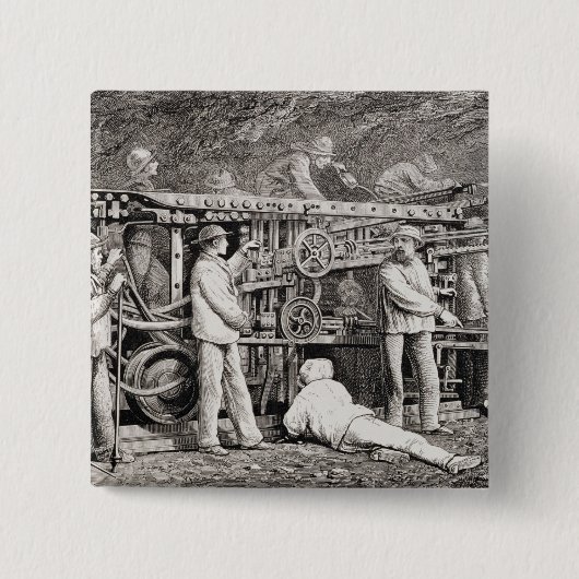 月曜日のフランスのな側面の高度のギャラリー 缶バッジ (正面)