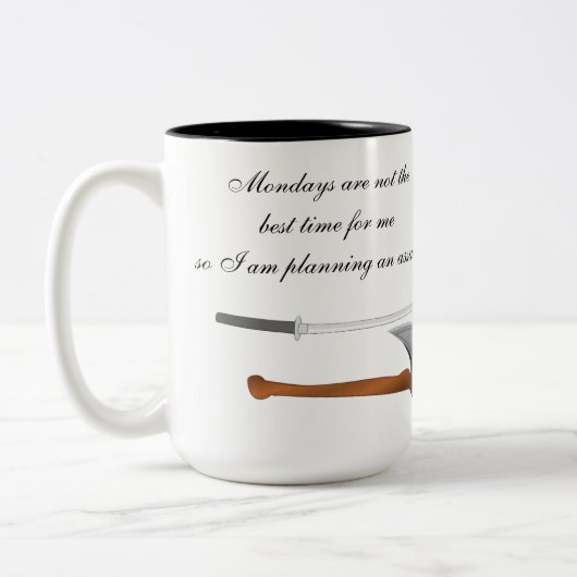 月曜日のマグカップにNOと答える ツートーンマグカップ (左)
