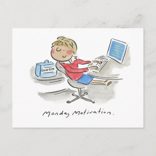 月曜日のモチベーション ポストカード (正面)