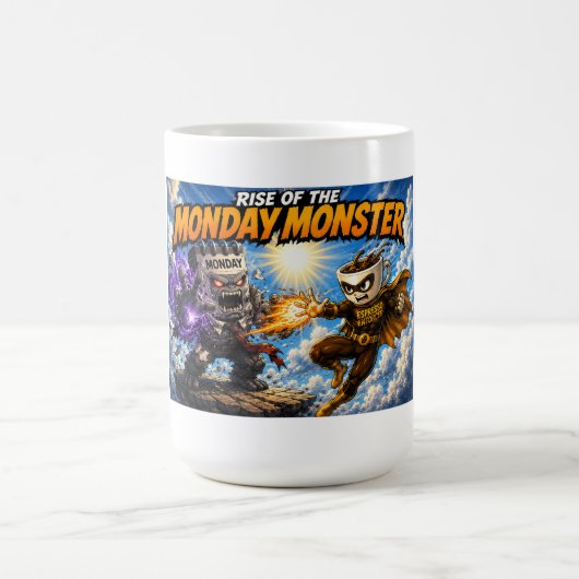 月曜日のモンスターの台頭 - エスプレッソの執行者 コーヒーマグカップ (中央)
