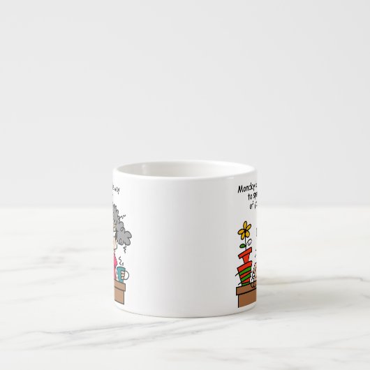 月曜日のユーモア エスプレッソカップ (正面)