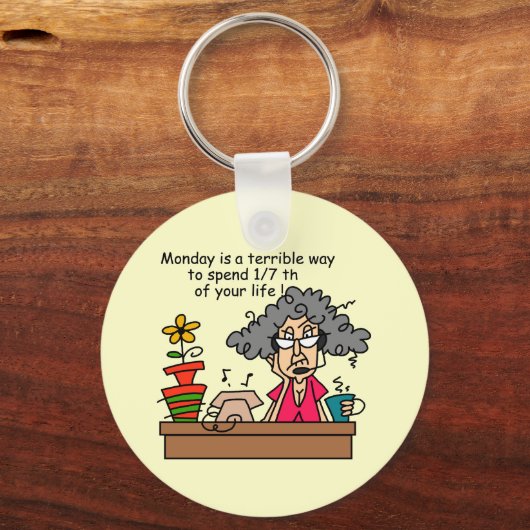 月曜日のユーモア キーホルダー (正面)