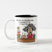 月曜日のユーモア ツートーンマグカップ (左)