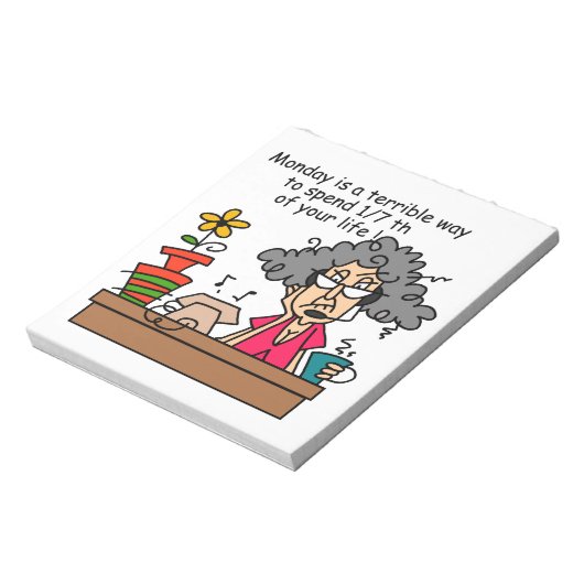 月曜日のユーモア ノートパッド (回転)