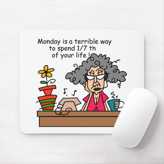 月曜日のユーモア マウスパッド (マウス)