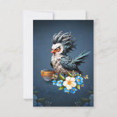 月曜日の不機嫌な鳥。 サンキューカード (裏面)