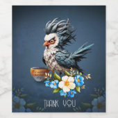 月曜日の不機嫌な鳥。 ワインラベル (シングルラベル)