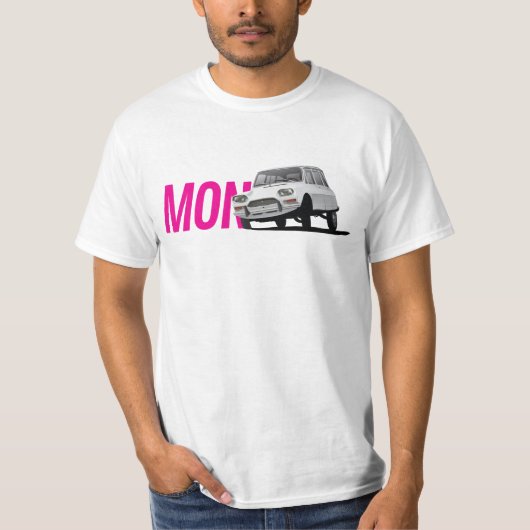 月曜日の友、Citroënの友8の壊れ目、イラストレーション Tシャツ (正面)