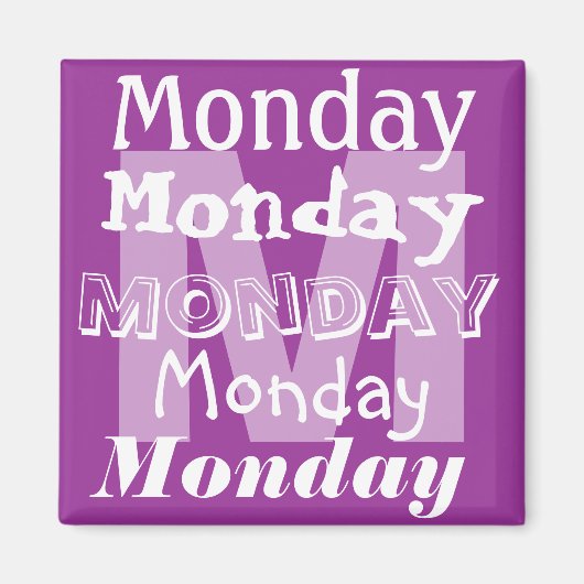 月曜日の営業日マグネット マグネット (正面)