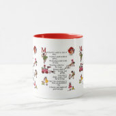 月曜日の子供の赤 マグカップ (中央)