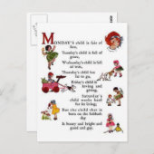 月曜日の子 ポストカード (正面/裏面)