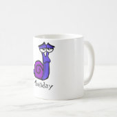 月曜日の悲しいカタツムリ コーヒーマグカップ (正面右)