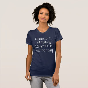 月曜日の日曜日の教会の審査 Tシャツ