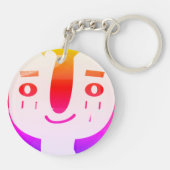 月曜日の朝の幸せな顔 キーホルダー (裏面)