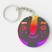 月曜日の朝の幸せな顔 キーホルダー (正面)