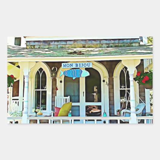 月曜日の珠玉のマーサのブドウ園のステッカー 長方形シール (正面)