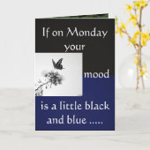 月曜日の白黒 カード (黄色い花)