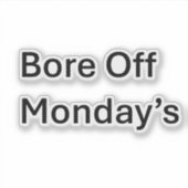 月曜日の皮肉なカットのシカスタムステッカー シール (正面)