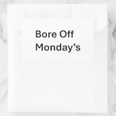 月曜日の皮肉なシールを食い止める 長方形シール (バッグ)