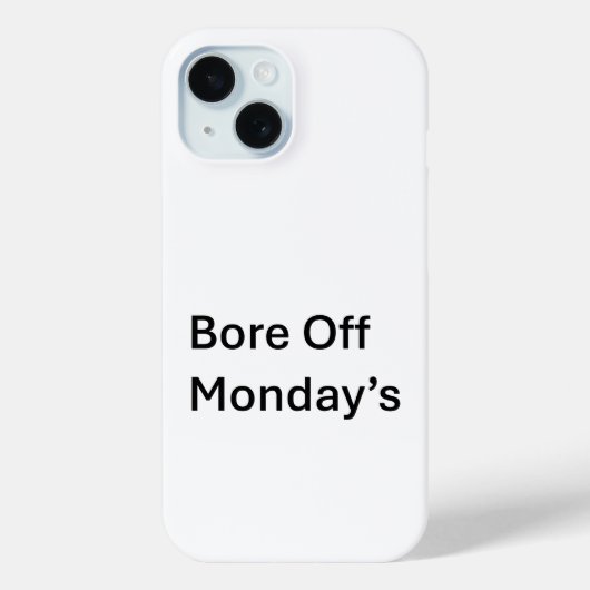 月曜日の皮肉なIphone 15の電話ケースを退屈させる Case-Mate iPhoneケース (裏面)