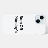 月曜日の皮肉なIphone 15の電話ケースを退屈させる Case-Mate iPhoneケース (裏面 (横))