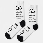 月曜日の詩ソックス – トレンディーおもしろい, White&Black ソックス (左)