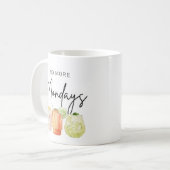 月曜日の退職パーソナライズされたなし コーヒーマグカップ (正面左)