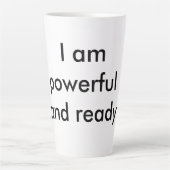 月曜日の魔法ラテマグ – 女性向けの面白いコーヒー名言 カフェラテマグ (正面)