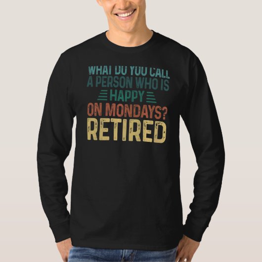月曜日のRで幸せな人を何と呼ぶ Tシャツ (正面)
