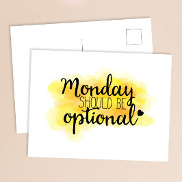 [月曜日はオプションにする必要がある]引用文はがき ポストカード