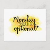 [月曜日はオプションにする必要がある]引用文はがき ポストカード (正面)