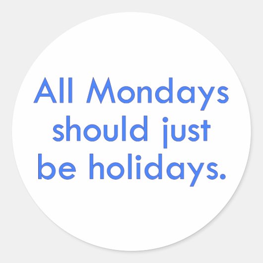 月曜日は休業(2) ラウンドシール (正面)