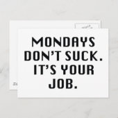 月曜日は吸ない。お前の仕事だ。 ポストカード (正面/裏面)