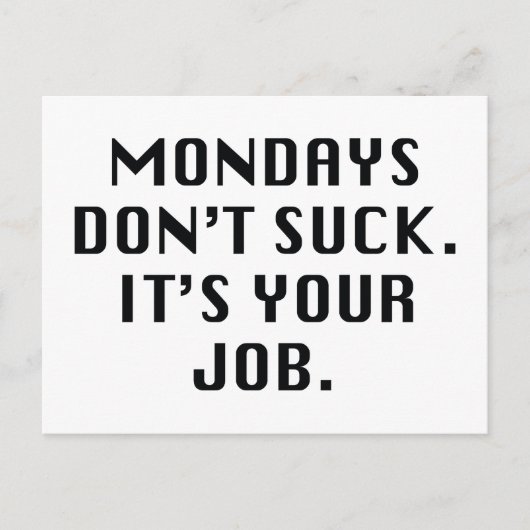 月曜日は吸ない。お前の仕事だ。 ポストカード (正面)
