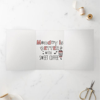 月曜日は甘いコーヒーで良い 三つ折り案内状