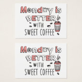 月曜日は甘いコーヒープロファイルカードで良い (正面&裏面)