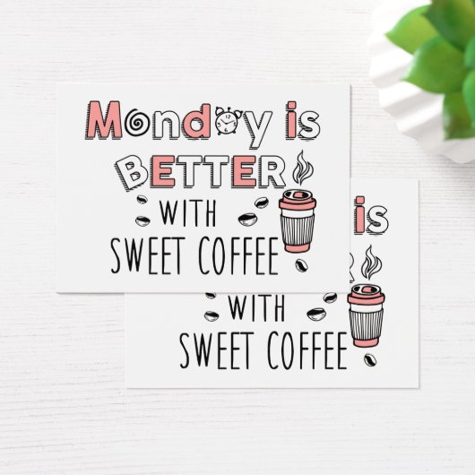 月曜日は甘いコーヒープロファイルカードで良い (デスク)