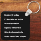 月曜日は私のおもしろい日 キーホルダー (裏面)