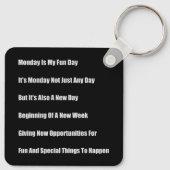 月曜日は私のおもしろい日 キーホルダー (裏面)