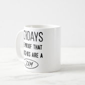 月曜日は証拠だ…Officeおもしろいの同僚 コーヒーマグカップ (正面左)