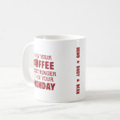 月曜日より強い コーヒーマグカップ (正面左)
