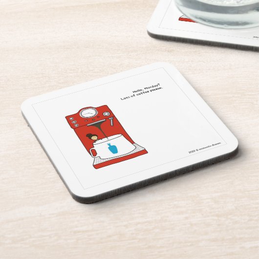 月曜日コーヒーコースター コースター (左側)