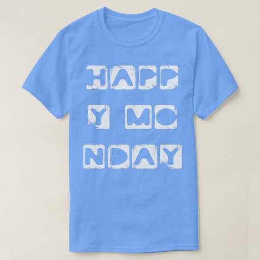 月曜日モチベーション日の週タイポグラフィ Tシャツ (デザイン正面)