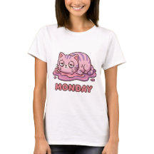 「月曜日嫌い」溶ける子猫Tシャツ