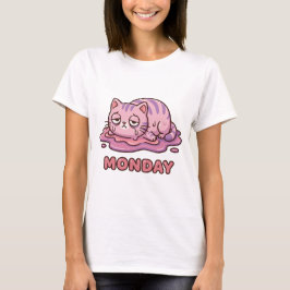 「月曜日嫌い」溶ける子猫Tシャツ Tシャツ