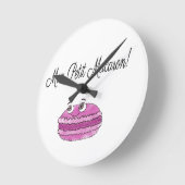 月曜日小さいMacaron ラウンド壁時計 (傾斜)