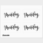 月曜日 - 筆記体 / レタリング ステッカー (シート)